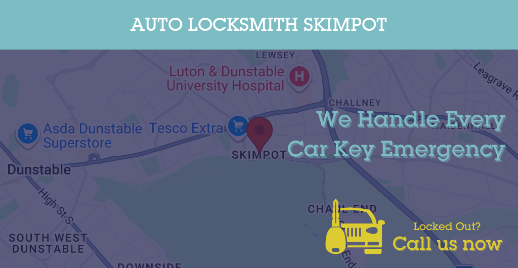 Auto Locksmith Services in Skimpot - LU postcode